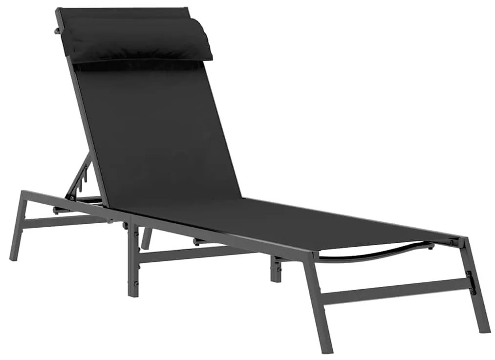 vidaXL Ξαπλώστρα Ανθρακί 197x52x25,5 εκ. Τεξτιλίνη