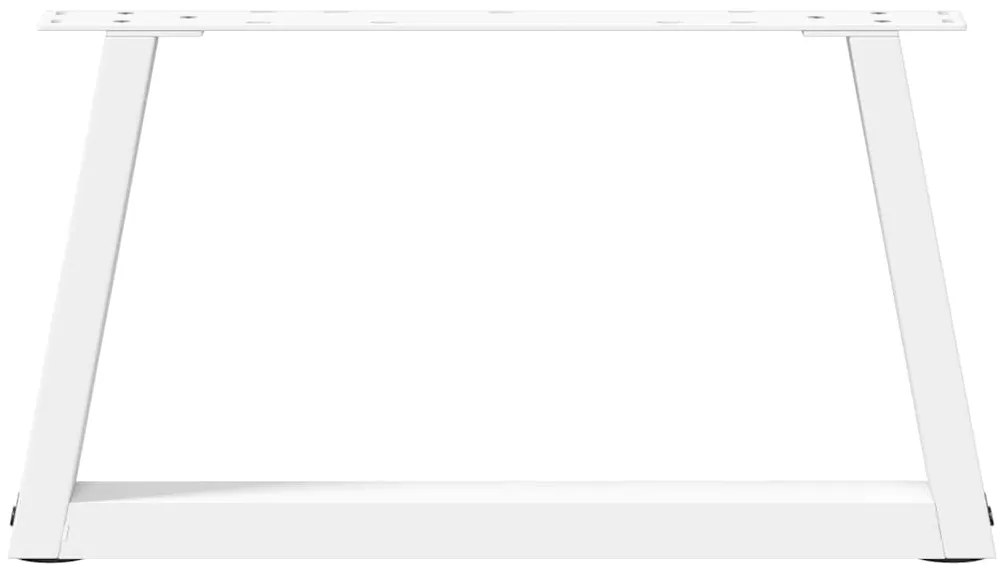 vidaXL Πόδια Τραπεζιού Σαλονιού Σχήματος V 2 τεμ. Λευκά 70x(30-31,3) εκ. Ατσάλι