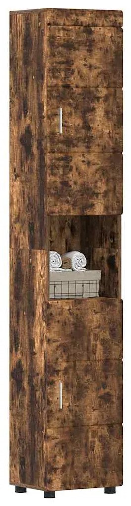 vidaXL Ντουλάπι Μπάνιου TULUM Καπνιστή δρυς 37 x 31.5 x 203 εκ