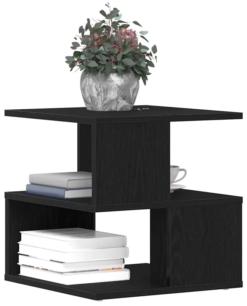 vidaXL Τραπεζάκι Πλευράς Μαύρη δρυς 40 x 40 x 40 cm Επεξεργασμένο ξύλο