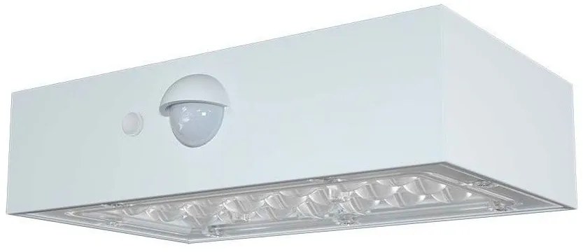 Ηλιακό Επιτοίχιο Φωτιστικό Κήπου LED BRICK Up-Down 3W 350lm IP65 με Αισθητήρα Κίνησης PIR Θερμό+Φυσικό Λευκό Άσπρο 10306 VTAC 10306 Λευκό