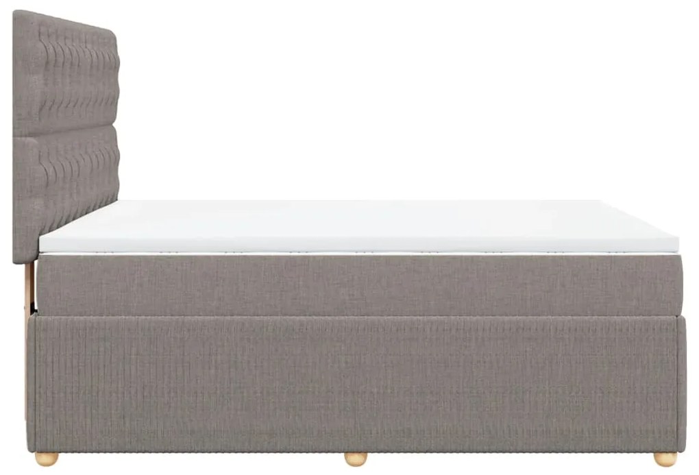 ΚΡΕΒΑΤΙ BOXSPRING ΜΕ ΣΤΡΩΜΑ TAUPE 140X200 ΕΚ. ΥΦΑΣΜΑΤΙΝΟ 3292090