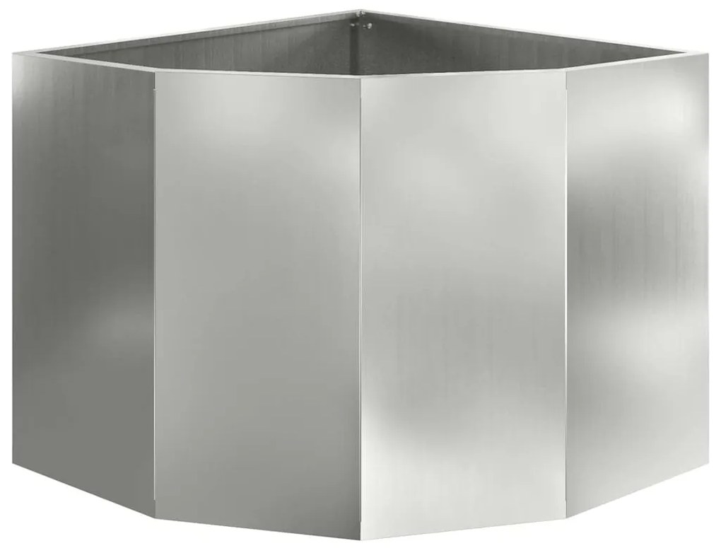 vidaXL Γωνιακό Ροδόδεντρο Ασημί 60 x 60 x 50 εκ Γαλβανισμένος χάλυβας