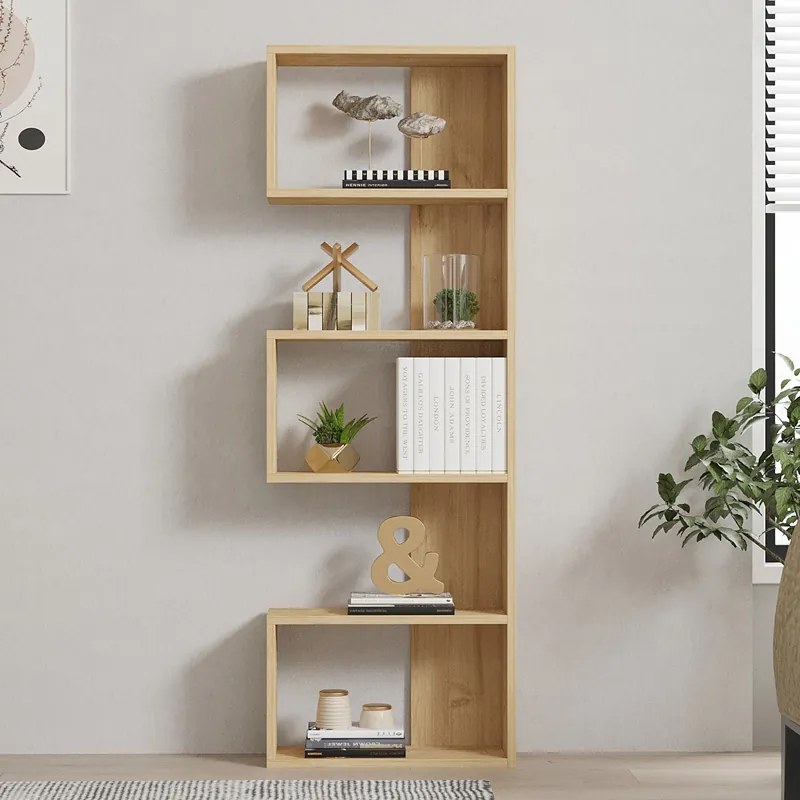 Βιβλιοθήκη Cascade pakoworld σε oak απόχρωση 51.8x22x150εκ (1 τεμάχια)