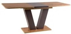 80-2337 TABLE PLATON OAK WOTAN / BROWN 136 (176) X80 IN DIOMMI PLATONDWBR136IN, 1 Τεμάχιο