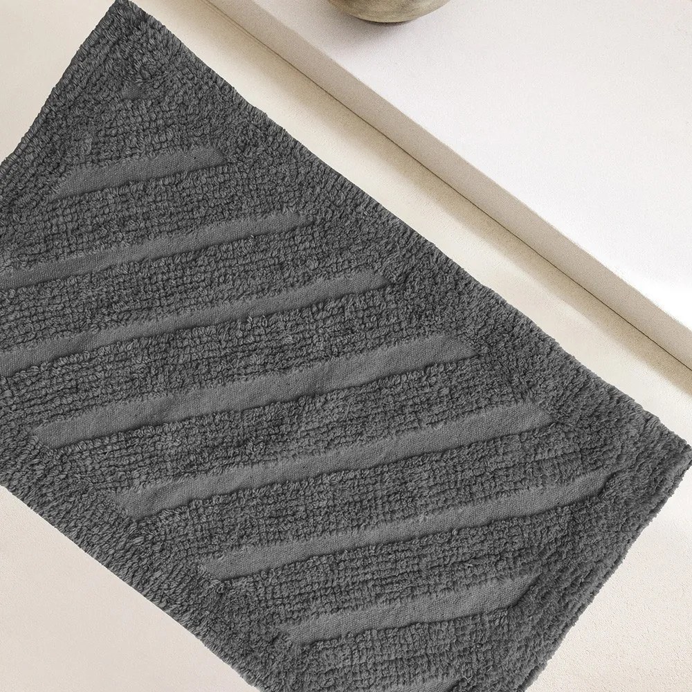 Πατάκι Μπάνιου Task Dark Grey Melinen 40X60 100% Βαμβάκι