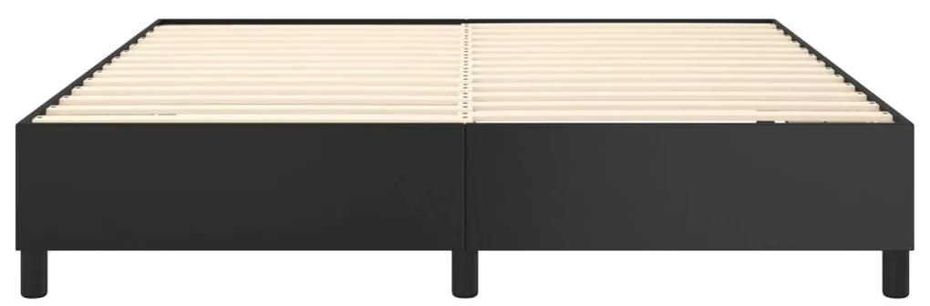 vidaXL Σκελετός Κρεβατιού με Ελατήρια Μαύρο 180x200 εκ. από Συνθετικό Δέρμα