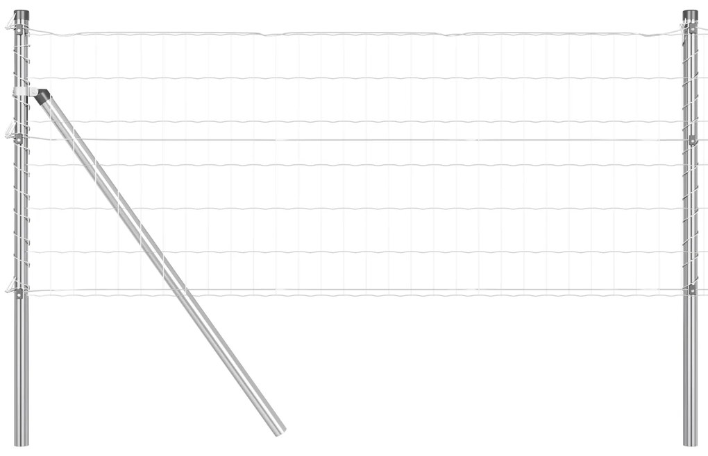 vidaXL Euro Fence με 13 Πόλους 0.6x25 μ Γαλβανισμένος Χάλυβας