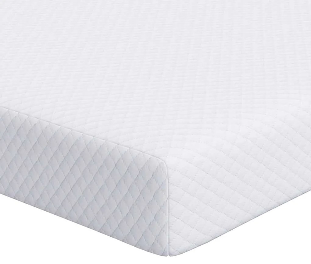 vidaXL Στρώμα επικάλυψης Λευκό 180 x 200 cm Υφασμα Jacquard