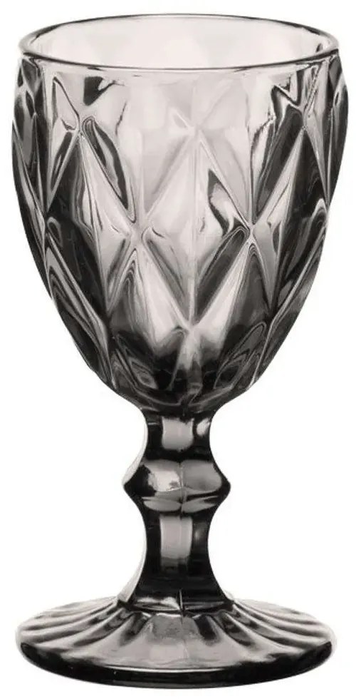 Ποτήρι Νερού Κολωνάτο Kare 320ml Smoke - Cryspo Trio - 6 ΤΜΧ