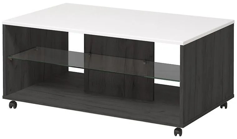 Τραπεζάκι Σαλονιού Bert Black Grey Wood - Λάκα 101x60x45 εκ. 101x60x45 εκ.