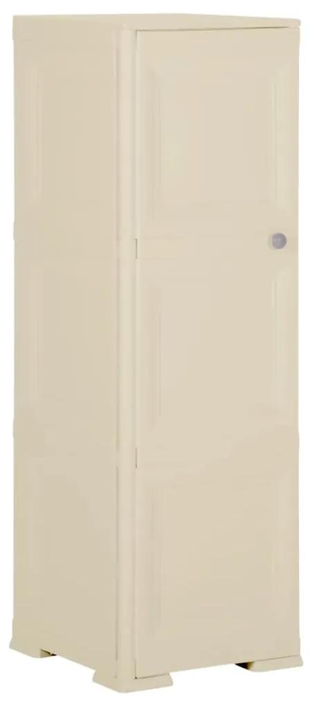 vidaXL Πλαστικό Ντουλάπι Angora Λευκό 40 x 43 x 125εκ. με Σχέδιο Ξύλου