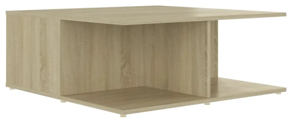 vidaXL Τραπεζάκι Σαλονιού Λευκό/Sonoma Δρυς 80x80x31 εκ. Επεξ. Ξύλο