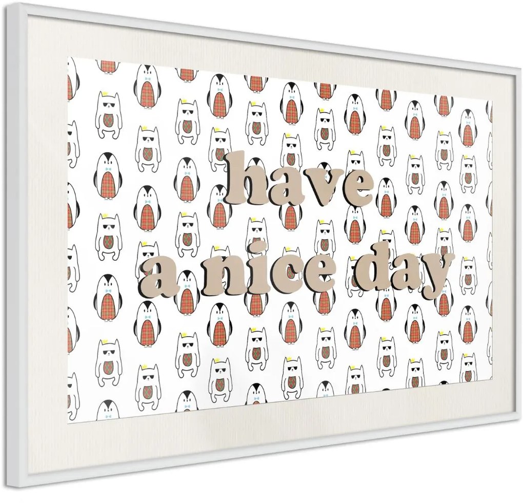 Αφίσα - Animals Wish a Nice Day - 30x20 - Χρυσό - Χωρίς πασπαρτού