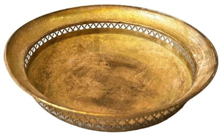 Φρουτιέρα HC22366027 Φ27x6cm Gold Oriana Ferelli® Metal