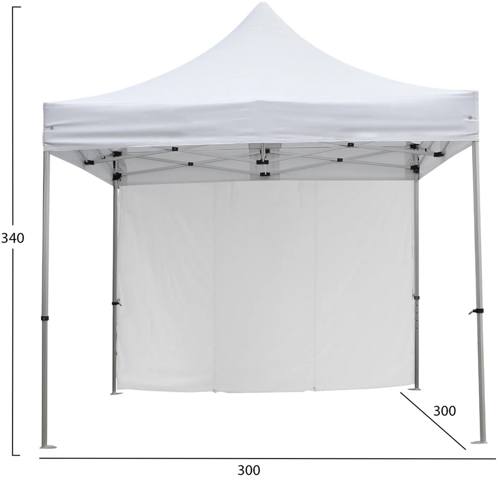 GAZEBO ΕΠΑΓΓΕΛΜΑΤΙΚΟ ΒΑΡΕΩΣ ΤΥΠΟΥ CRESSEN HM21097 ΠΤΥΣΣΟΜΕΝΟ ΑΛΟΥΜΙΝΙΟΥ 3x3x3,4Yμ