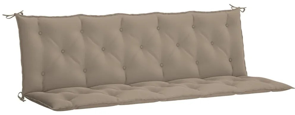 vidaXL Μαξιλάρι Πάγκου Κήπου Taupe 180x(50+50)x7 εκ. Ύφασμα Oxford
