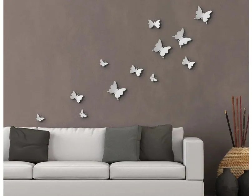 Αυτοκόλλητα Τοίχου Πεταλούδες White Butterflies 3D 24001 Ango Dalber-24001-Λευκό 24001