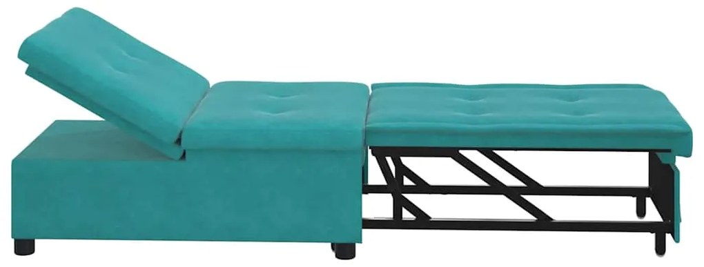 vidaXL Κρεβάτι καναπές Τιρκουάζ 194 x 67 x 82 εκ Βελούδο