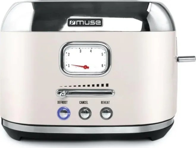 MUSE MS-120 SC Φρυγανιέρα 2 Θέσεων 1000W Κρεμ