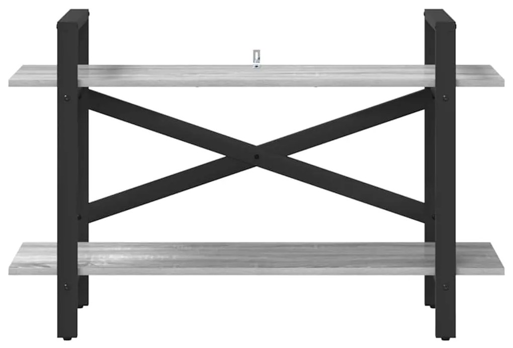 vidaXL Ράφι Βιβλίων Γκρίζο Σονομα 100 x 33,5 x 64 εκ