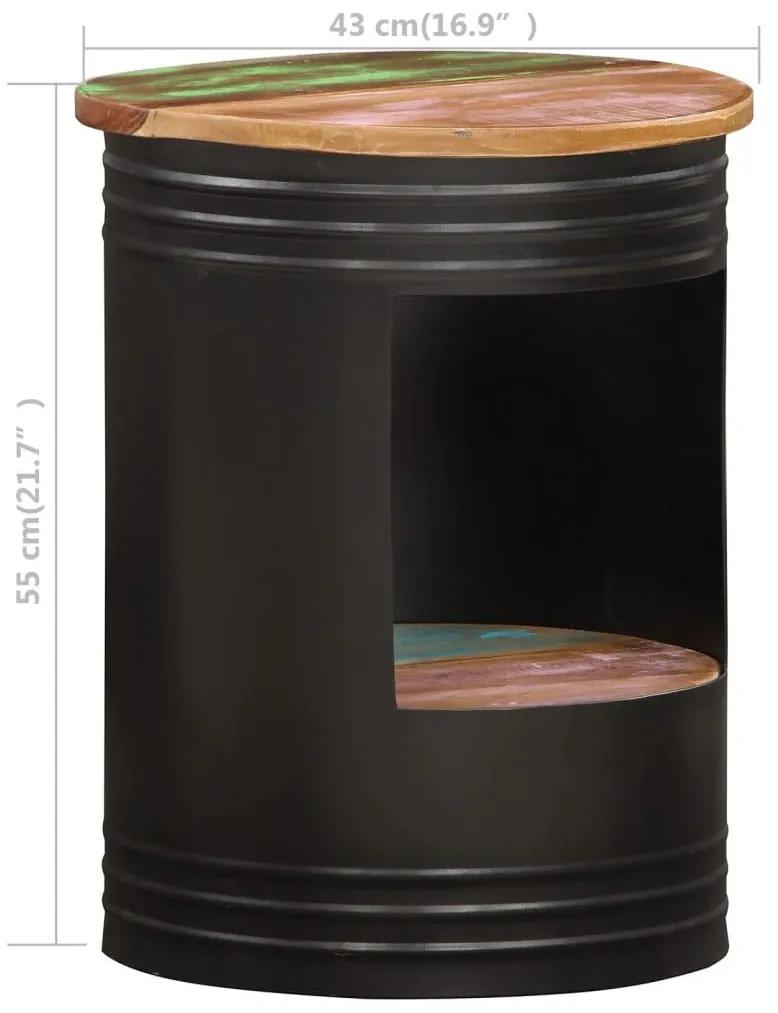 Τραπεζάκι Σαλονιού 43 x 55 εκ. από Μασίφ Ανακυκλωμένο Ξύλο - Πολύχρωμο
