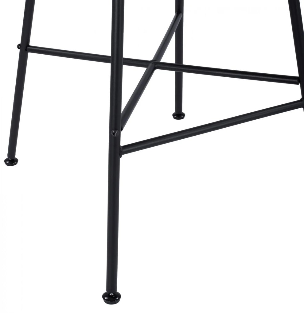 Σκαμπό Μπαρ GAVIN C5706 Μεταλλικό με Μπέζ Wicker 47x59x111Υ εκ. 47x59x111 εκ.