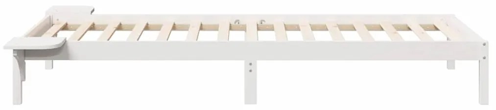 vidaXL Κρεβατοκάμαρα με Πλαϊνά Τραπέζια Λευκό 80 x 220 cm