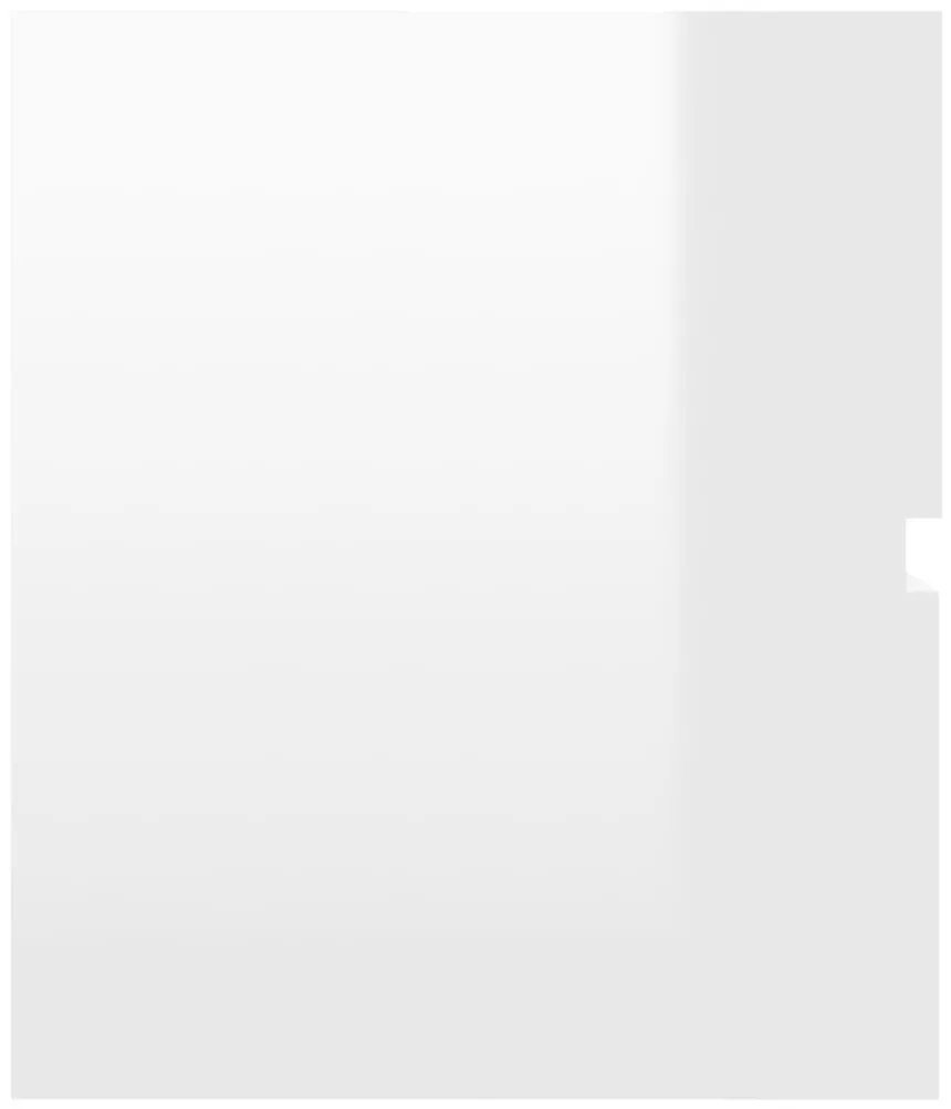 Ντουλάπι Νιπτήρα Γυαλιστερό Λευκό 60x38,5x45 εκ. από Επεξ. Ξύλο - Λευκό
