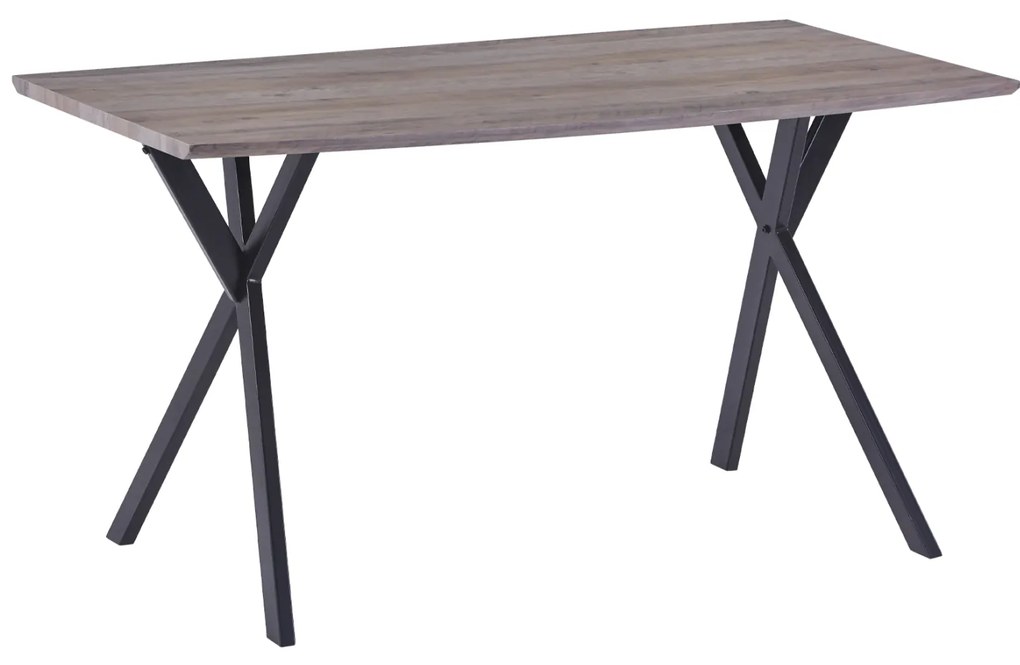 ΤΡΑΠΕΖΙ ΜΕ MDF ΕΠΙΦΑΝΕΙΑ OLD BEECH & ΜΕΤΑΛΛΙΚΑ ΠΟΔΙΑ FB98550.02 140X80X75Υεκ. 0532508