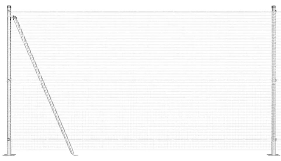 vidaXL Στύλος Περιφράξεων Ασημί 50 x 1,2 μ (12 x 12 mm πλέγμα) Ατσάλι