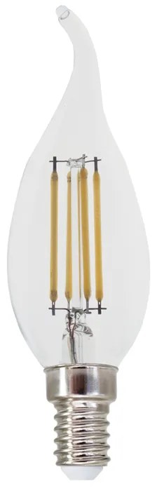 LED FILAMENT E14 DIM C35 AMBER WITH TIP 5W 2700K 230V AC 620LM RA80 ACA FLAM5WWTIPDIMAM