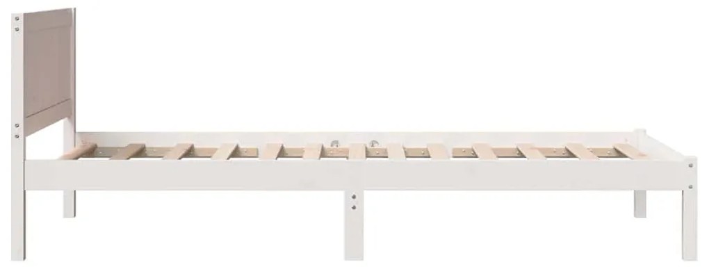 vidaXL Σκελετός Κρεβατιού Λευκό 100 x 200 cm Μασίφ ξύλο πεύκου