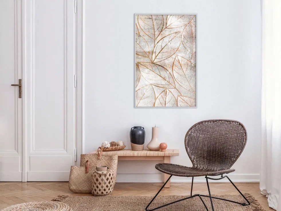 Αφίσα - Copper Leaves - 20x30 - Χρυσό - Χωρίς πασπαρτού