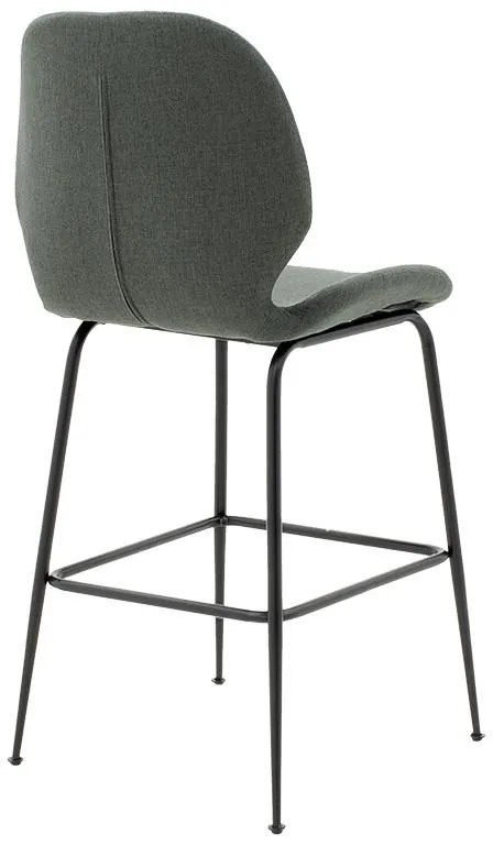 Σκαμπό bar Impel μεταλλικό μαύρο-ύφασμα ανθρακί 2αδα 48x61x103 εκ.