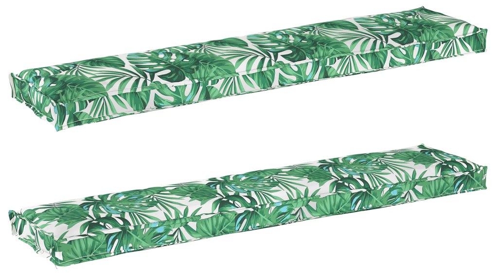 vidaXL Σετ Μαξιλαριών Πάγου 2 pcs Μοτίβο φύλλων 180 x 40 x 8 εκ.