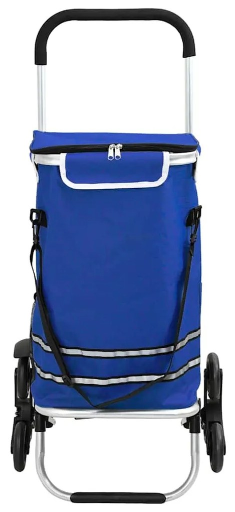 vidaXL Καρότσι Αγορών Μπλε 47 x 39 x 100.5 εκ. Ύφασμα Oxford