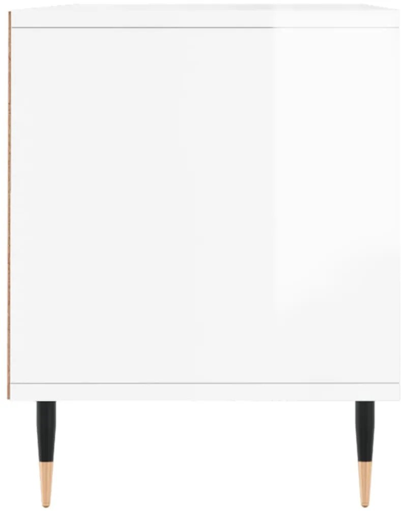 vidaXL Έπιπλο Τηλεόρασης Γυαλ. Λευκό 100x34,5x44,5 εκ. Επεξεργ. Ξύλο
