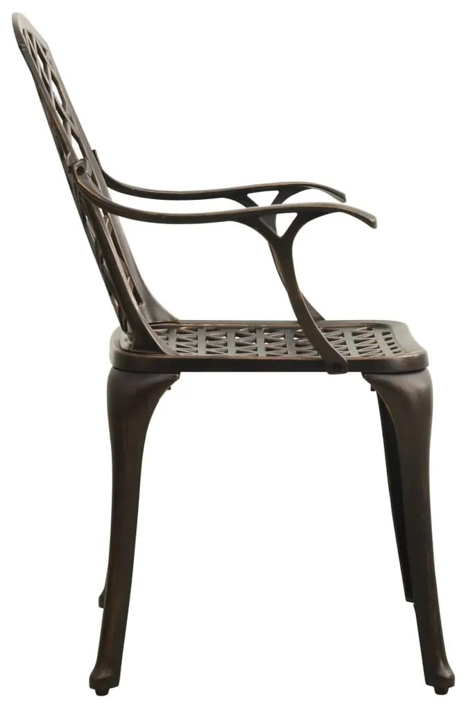 vidaXL Καρέκλες Κήπου 6 τεμ. Μπρονζέ από Χυτό Αλουμίνιο