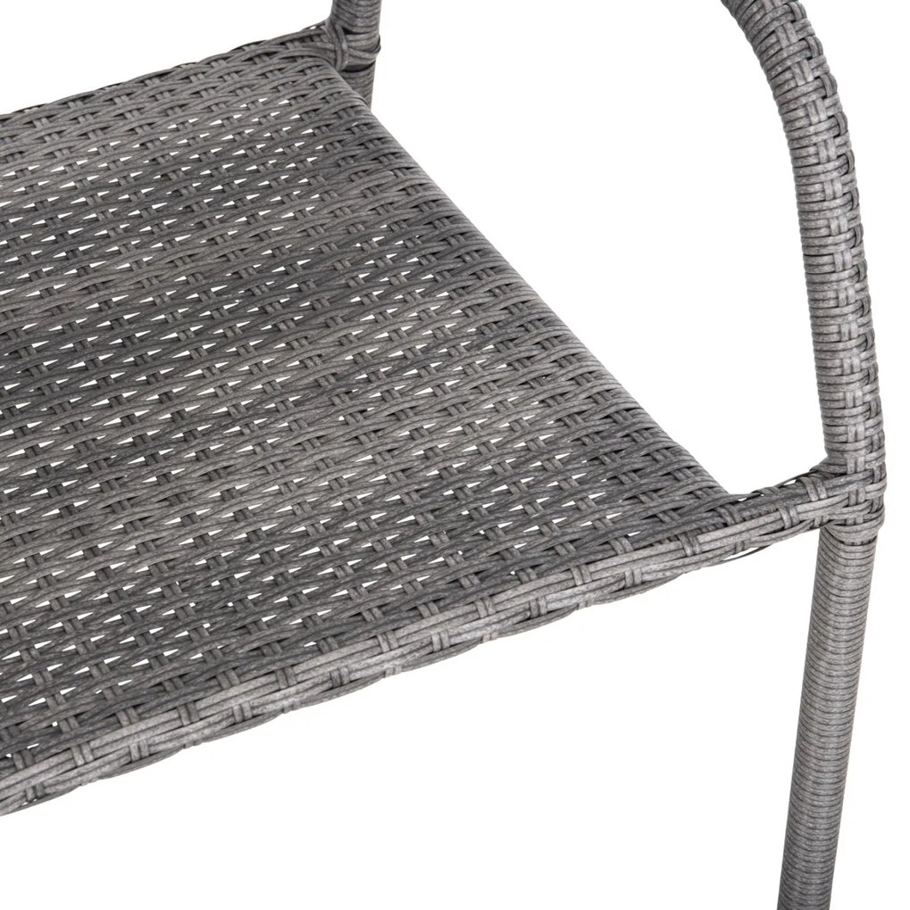 Καρέκλα - Πολυθρόνα MORNER C6074.02 Μεταλλική με Γκρί Rattan 55x58x87Υ εκ. 55x58x87 εκ.