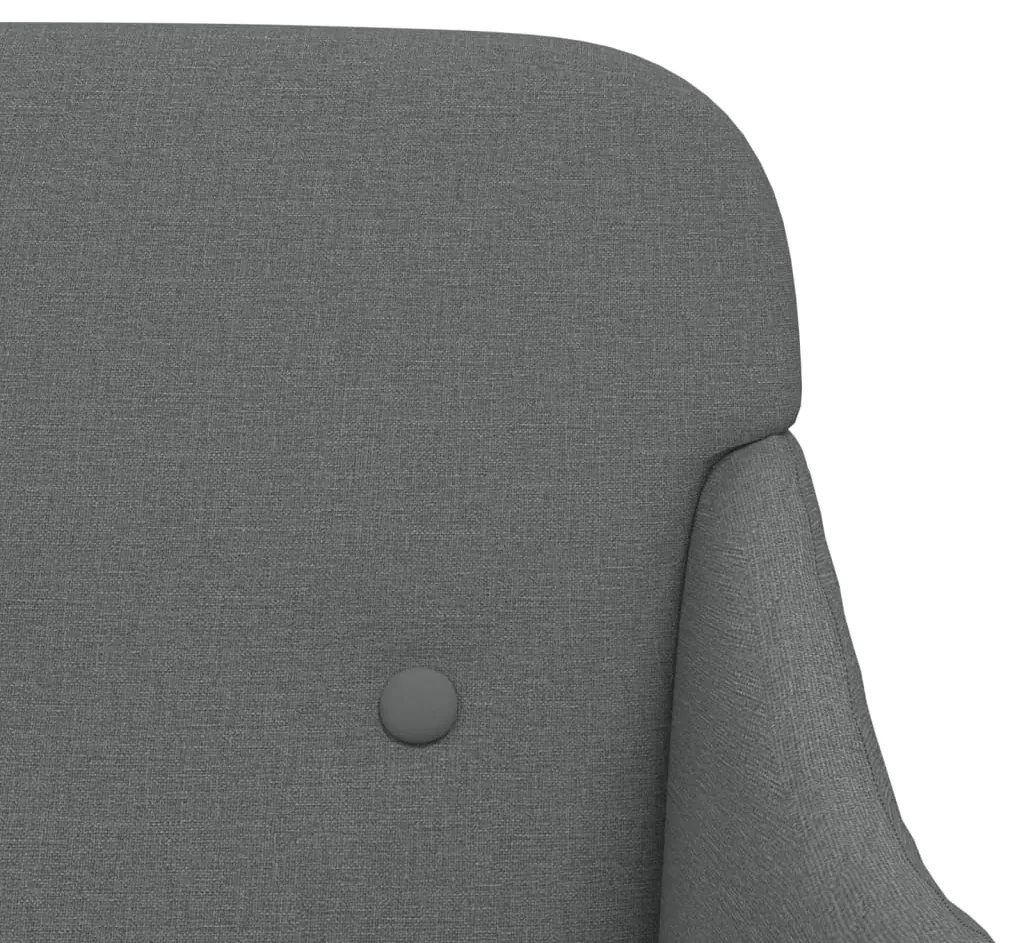 vidaXL Πάγκος Σκούρο Γκρι 110x76x80 εκ. Υφασμάτινος