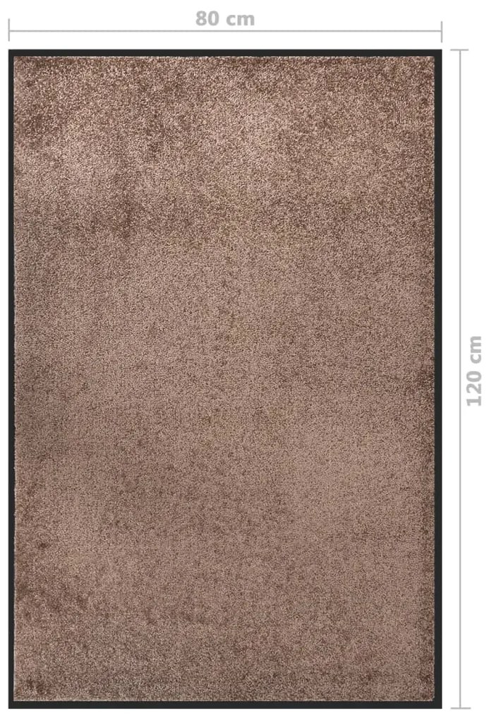 vidaXL Πατάκι Εισόδου Καφέ 80 x 120 εκ.