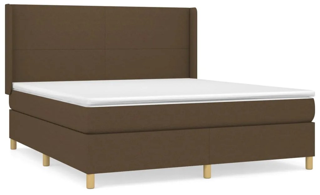 ΚΡΕΒΑΤΙ BOXSPRING ΜΕ ΣΤΡΩΜΑ ΣΚΟΥΡΟ ΚΑΦΕ 160X200 ΕΚ ΥΦΑΣΜΑΤΙΝΟ 3131844