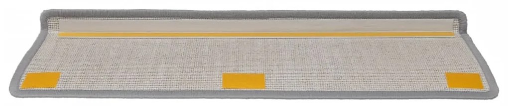 vidaXL Πατάκια Σκαλιών 15 τεμ. Ανοιχτό Γκρι 65x21x4 εκ. με Ορθογώνια Άκρη