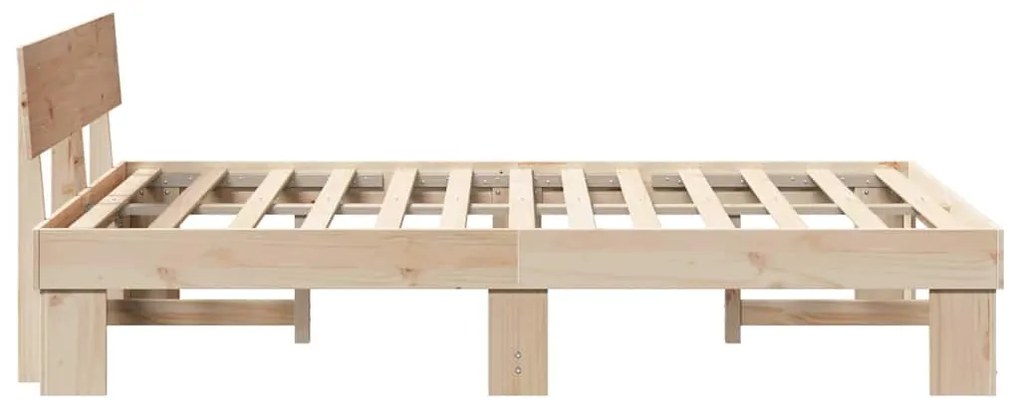 vidaXL Σκελετός Κρεβατιού Καφέ 120 x 190 cm Μασίφ ξύλο πεύκου