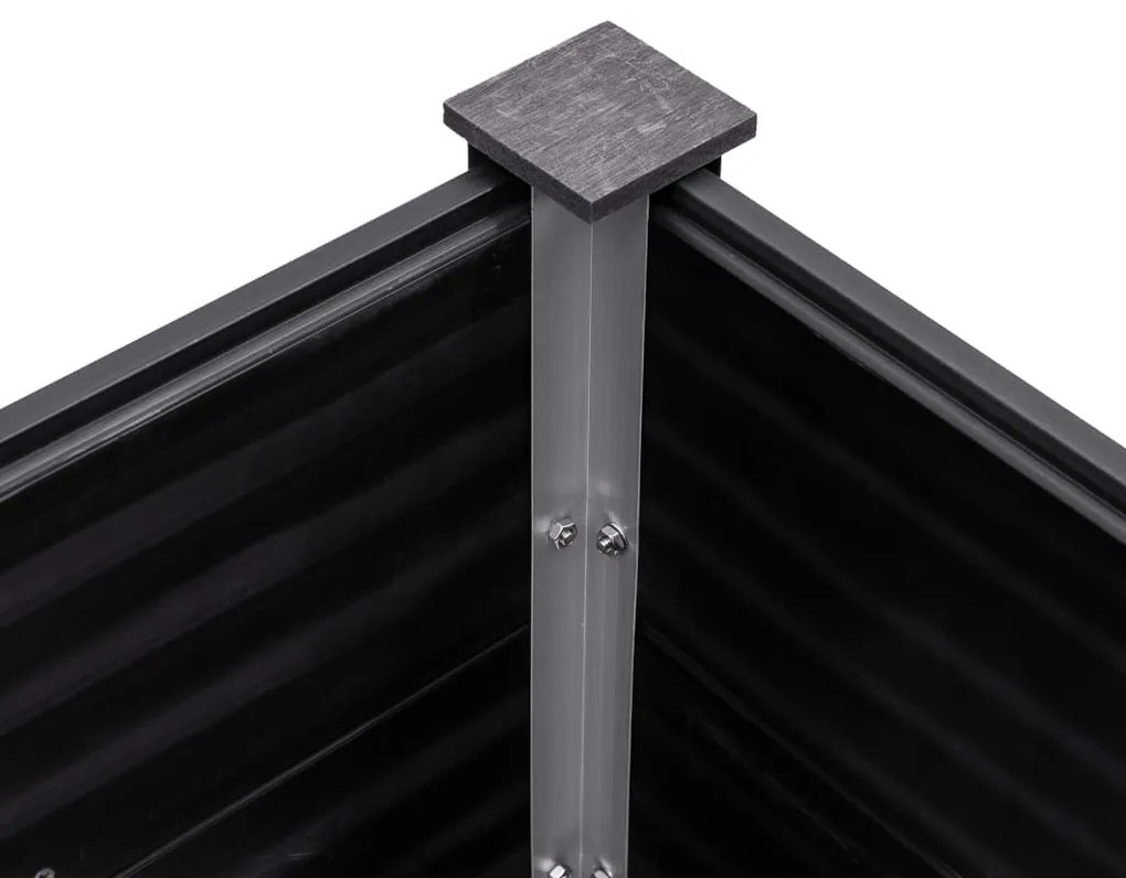 vidaXL Ζαρντινιέρα Υπερυψωμένη Γκρι 250 x 50 x 91 εκ. από WPC