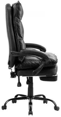 VEVOR Executive Office Chair High Back Chair with Footrest Lumbar Pillow Black