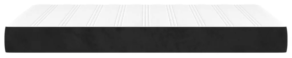 vidaXL Στρώμα με Pocket Springs Μαύρο 120x200x20 εκ. Βελούδινο