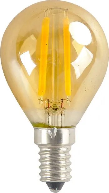 Λαμπτήρας LED Filament E14 Retro 4W 2700K Dimmable Amber  (10 τεμάχια)