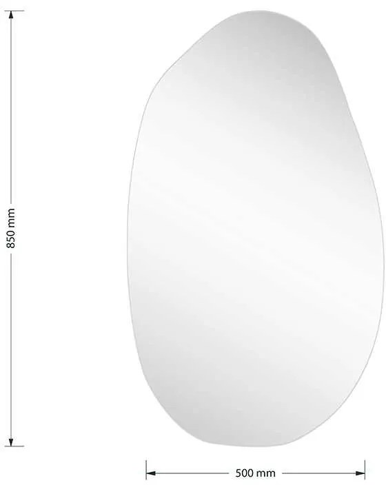 Καθρέπτης Frameless 2 pakoworld μαύρο 50x1.2x85εκ